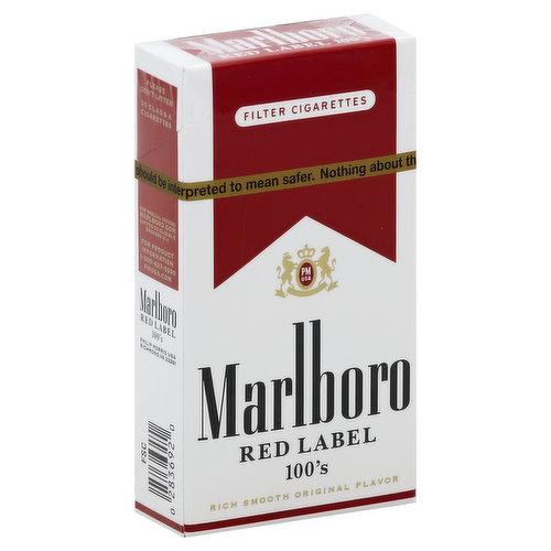 Marlboro Red Label cigarette pack packaging details